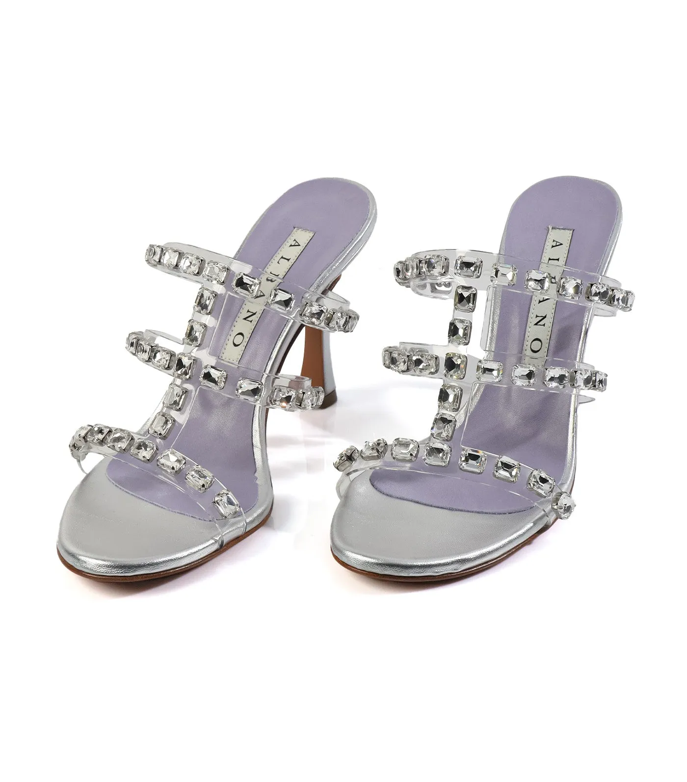 5062 Heeled Mule Silver