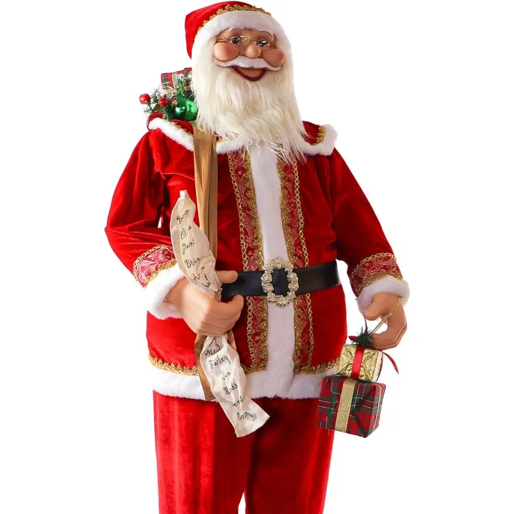 58" Dancing Santa with Gifts in Hand