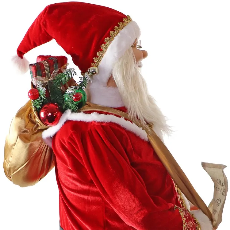 58" Dancing Santa with Gifts in Hand