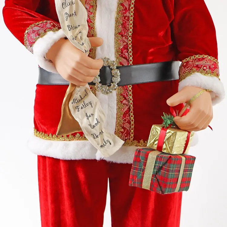 58" Dancing Santa with Gifts in Hand