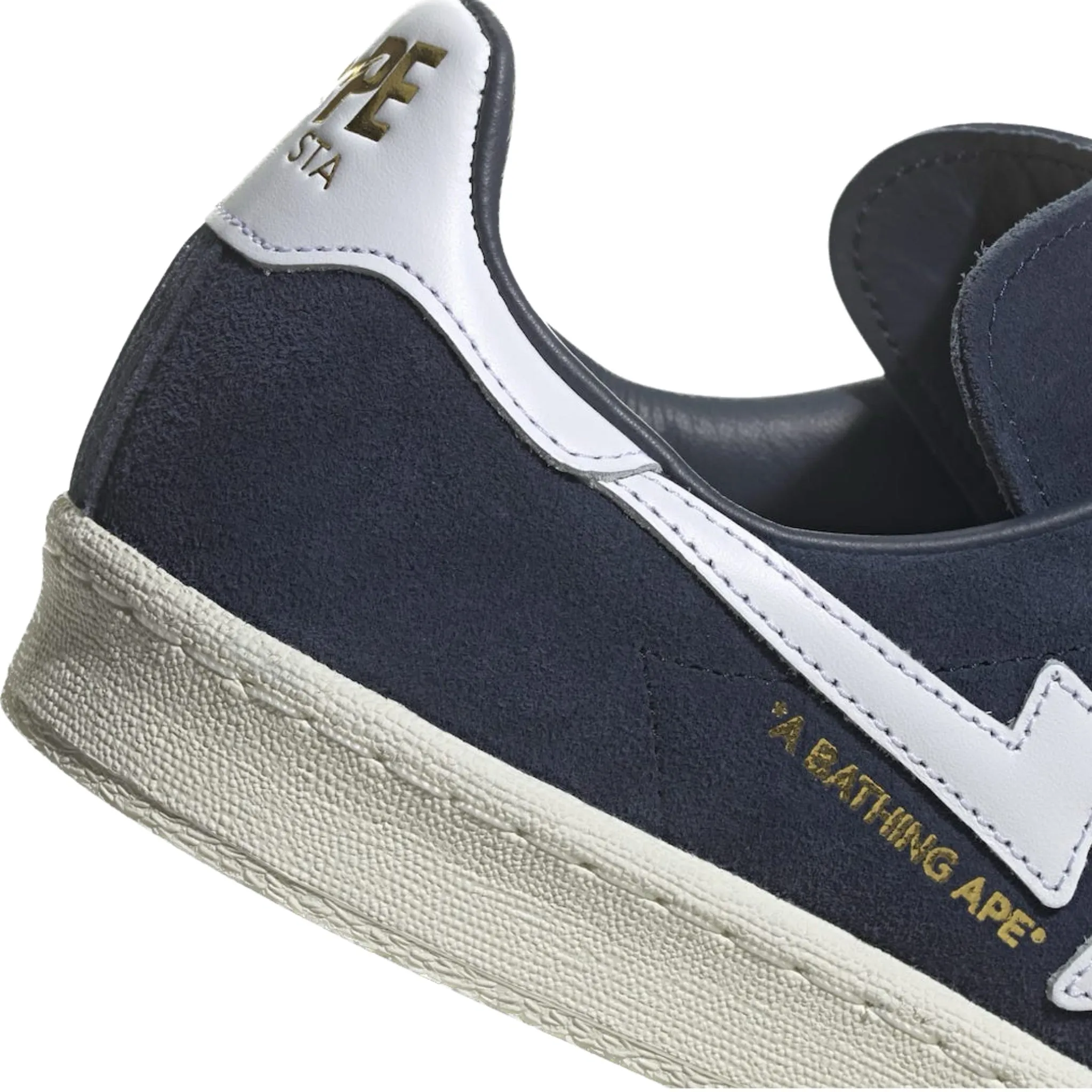 Adidas Campus 80s Bape Collegiate Navy Cloud White Off White