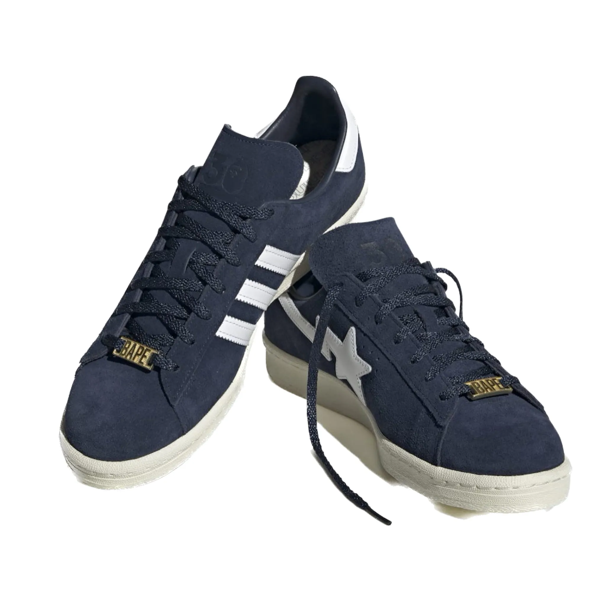 Adidas Campus 80s Bape Collegiate Navy Cloud White Off White