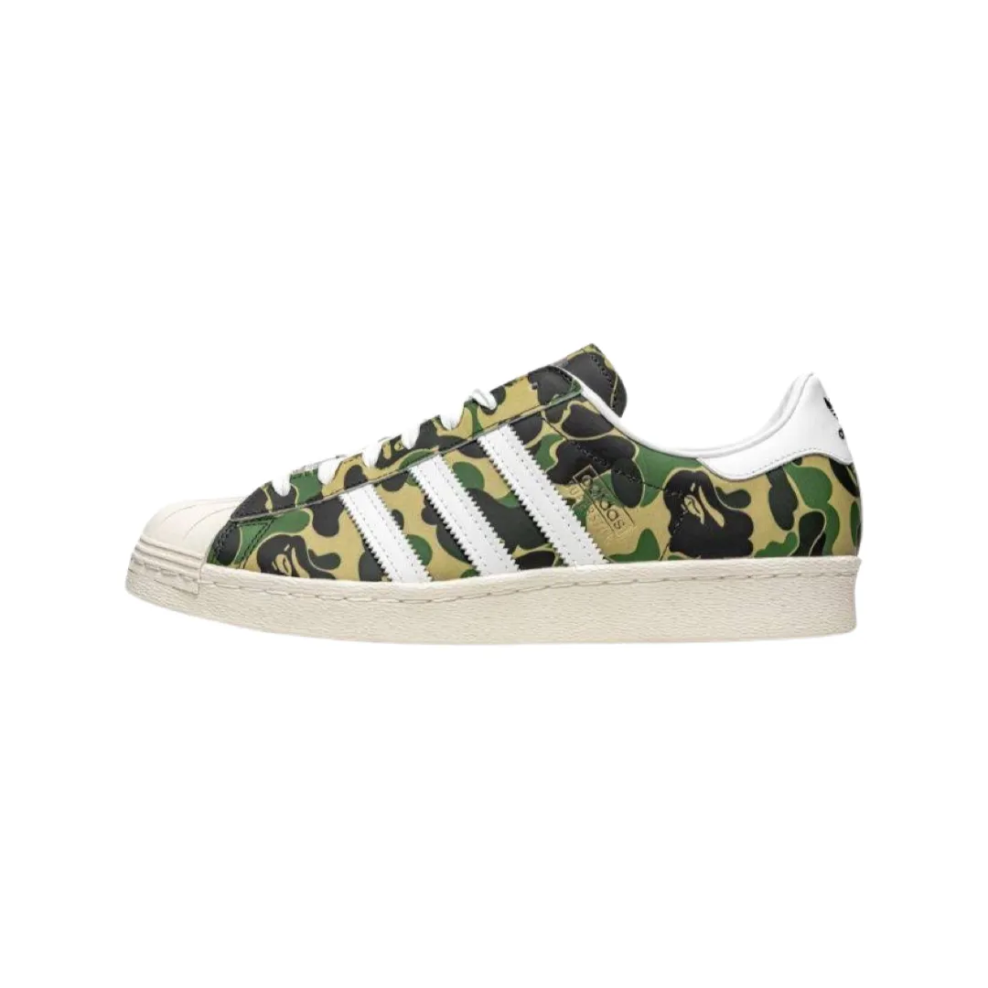 adidas x Bape Superstar 80's Green Camo Multi