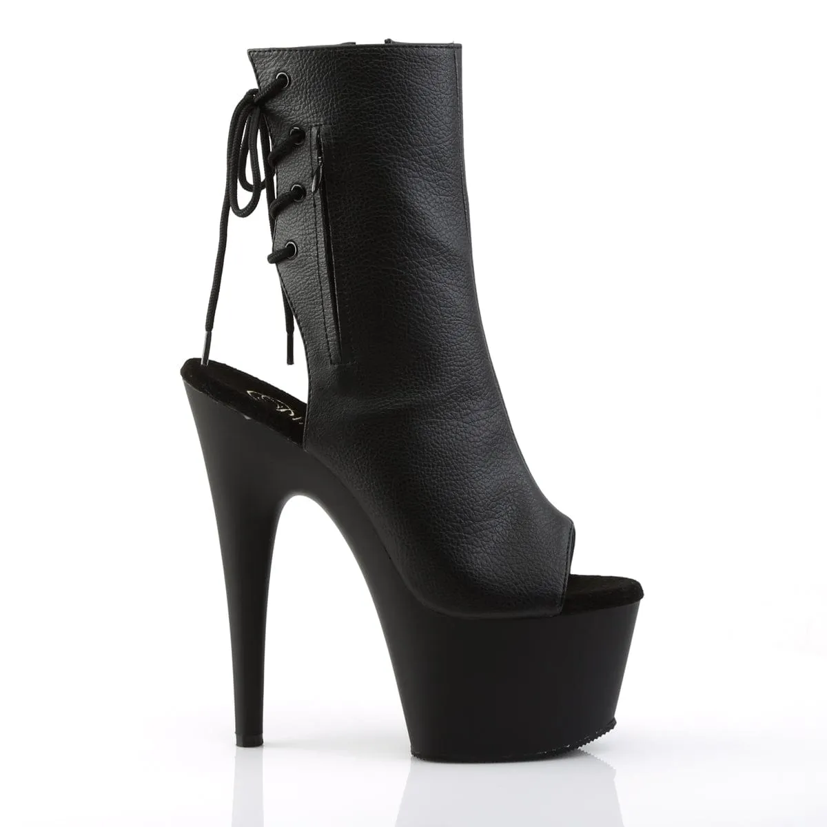 ADORE-1018 Black Faux Leather/Black Matte