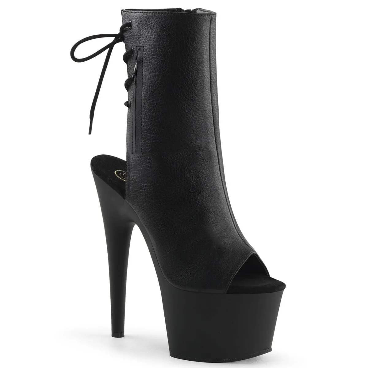 ADORE-1018 Black Faux Leather/Black Matte