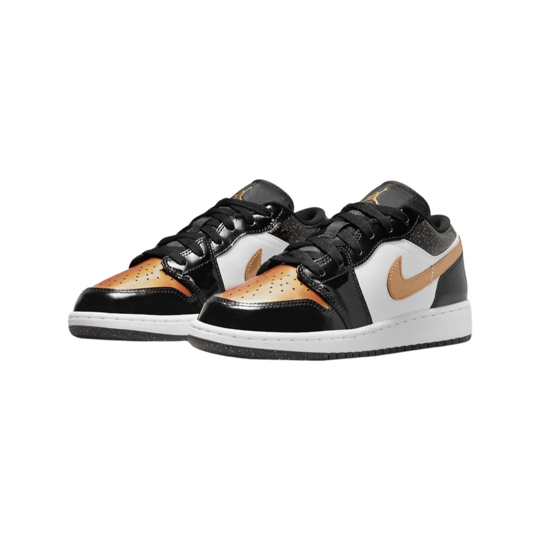 Air Jordan 1 Low GS Gold Toe Metallic Gold Black White