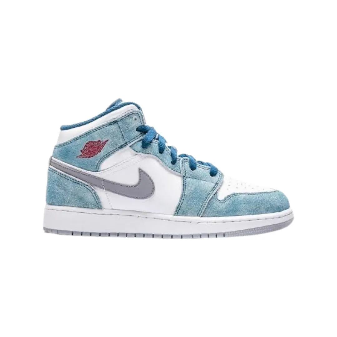 Air Jordan 1 Mid GS French Blue University Red White