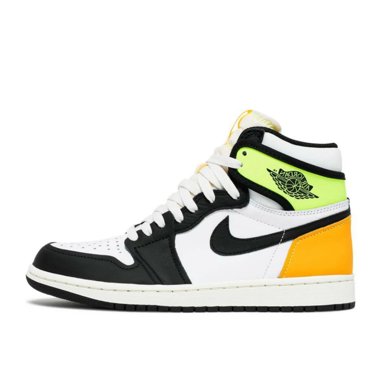 Air Jordan 1 Retro High White Black Volt University Gold