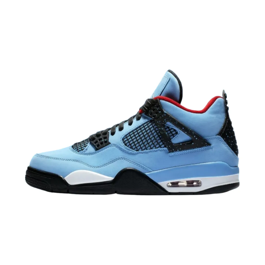 Air Jordan 4 Retro Travis Scott Cactus Jack  UNIVERSITY BLUE/BLACK-VARSITY RED