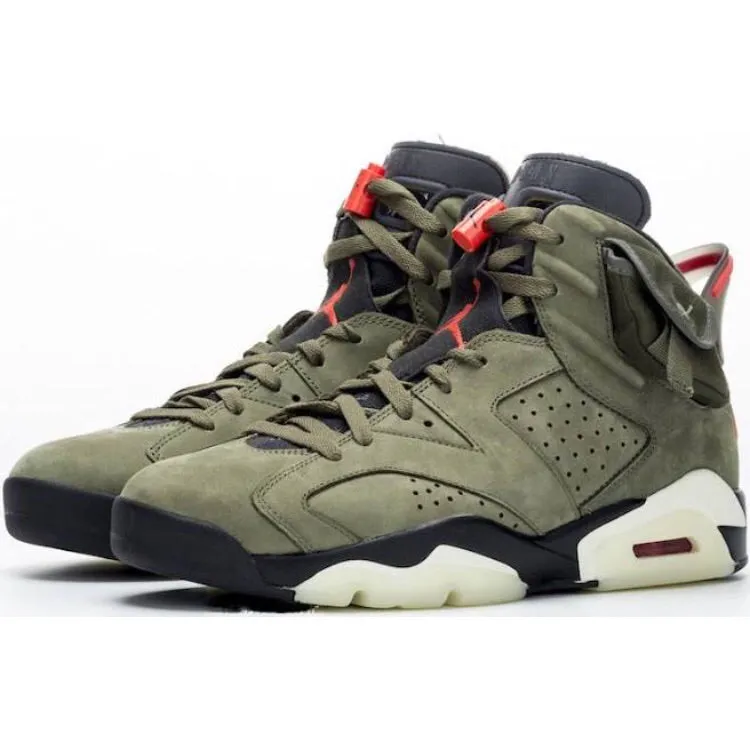 Air Jordan 6 Retro Travis Scott Medium Olive Infrared Black