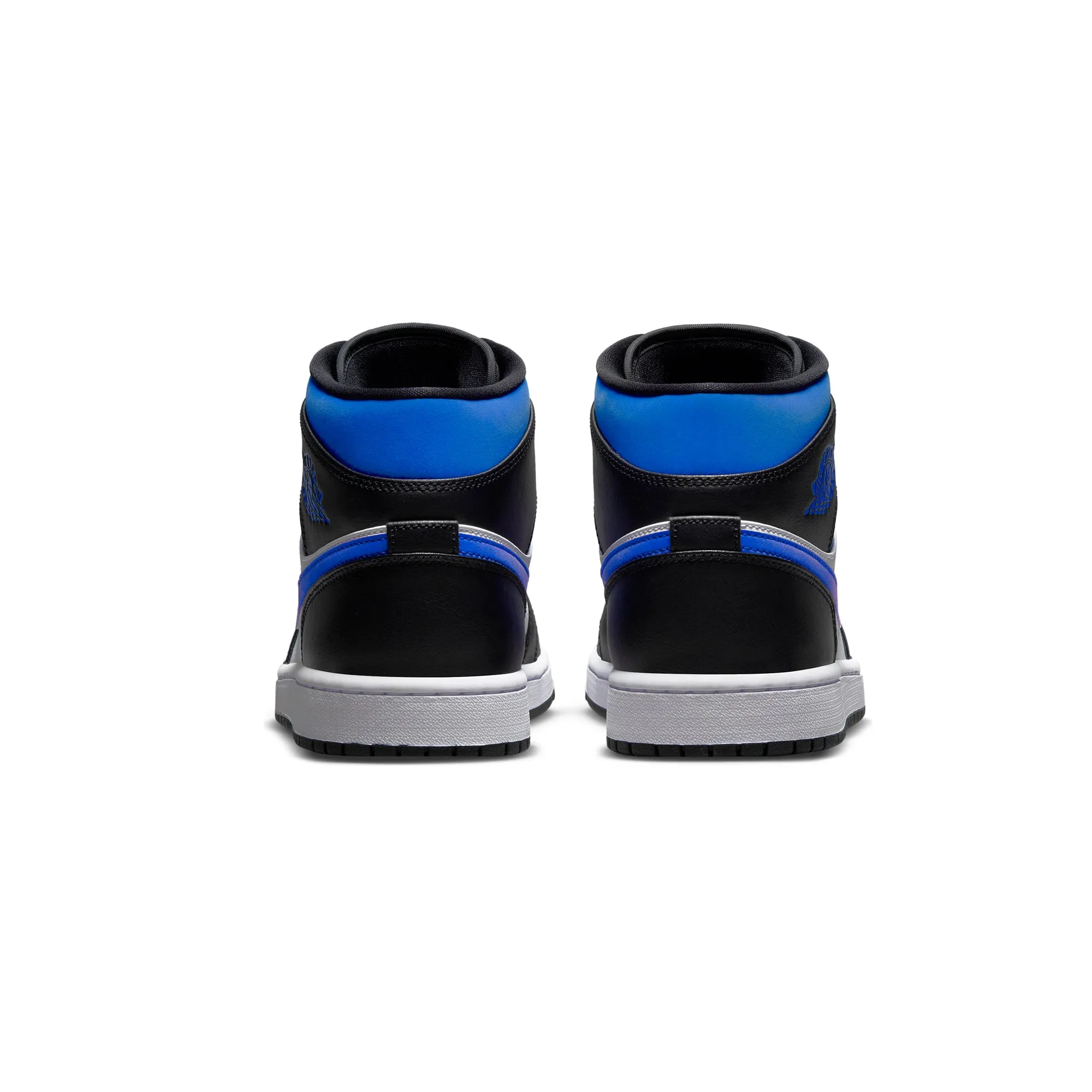 Air Jordan Mens 1 Mid Shoes White/Racer Blue/Black