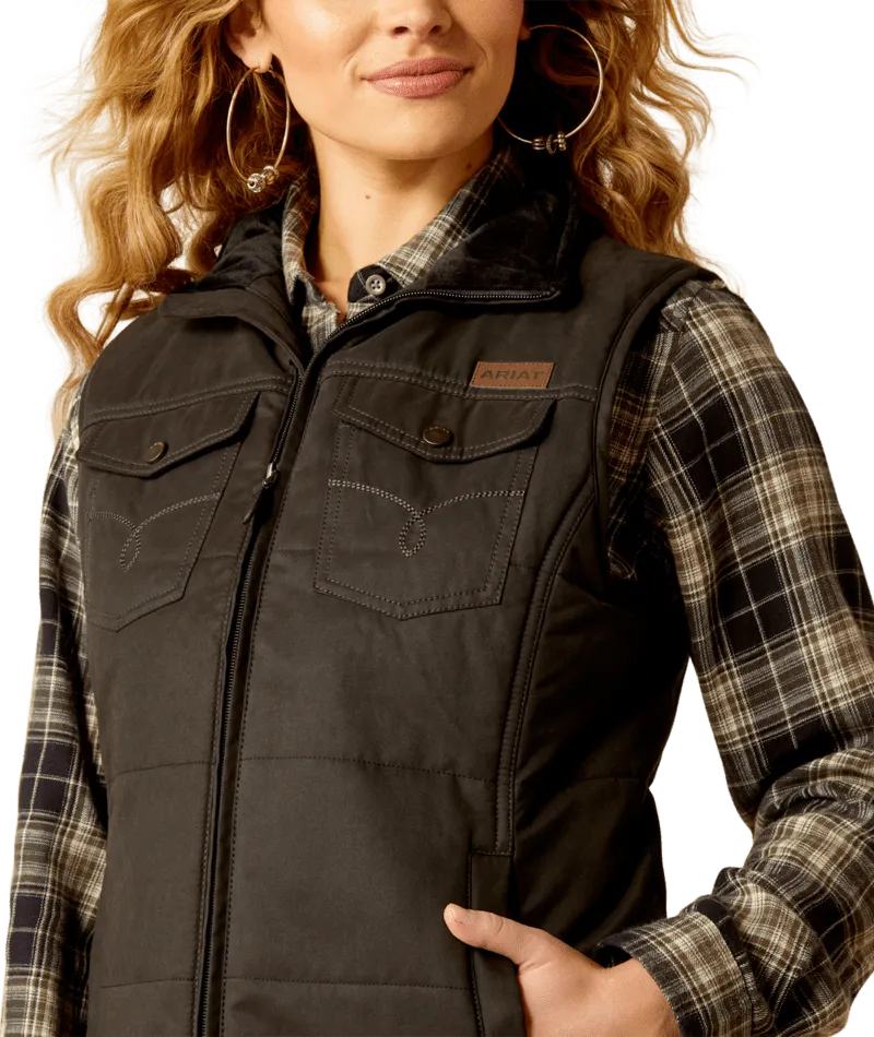 Ariat Women's Black Grizzly Quilted Vest