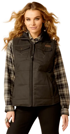 Ariat Women's Black Grizzly Quilted Vest