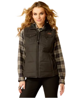 Ariat Women's Black Grizzly Quilted Vest