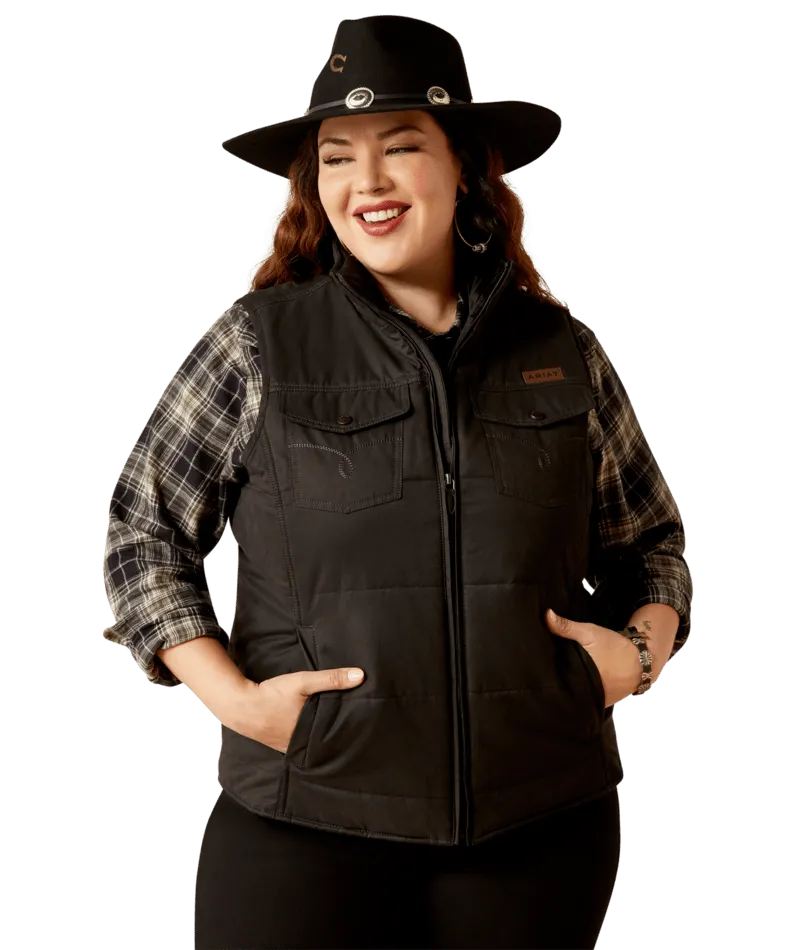 Ariat Women's Black Grizzly Quilted Vest