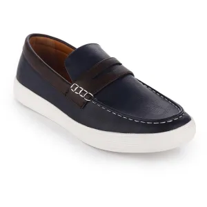 Aston Marc Mens Drift Faux Leather Slip On Boat Shoes