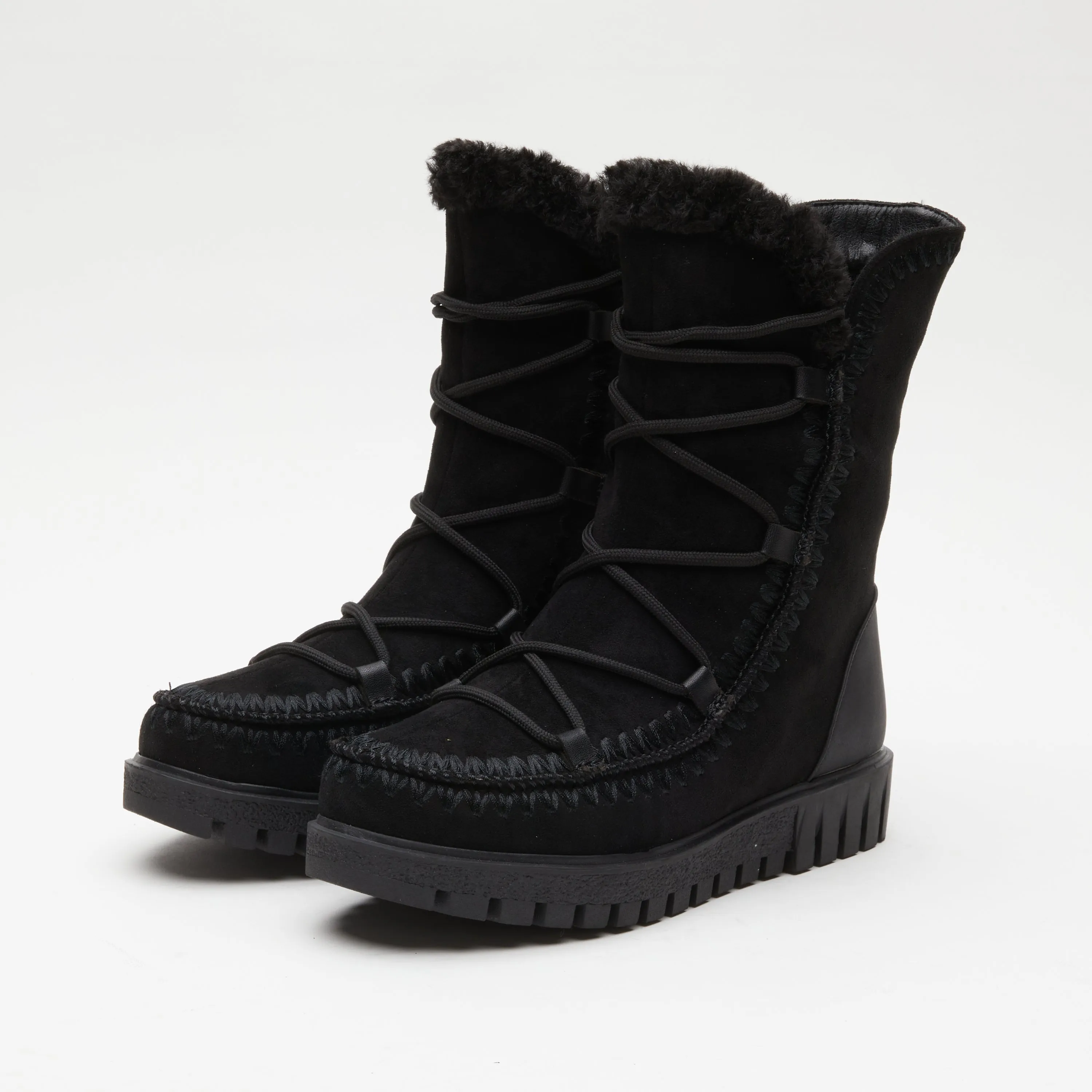 AZURA STICH MID CALF BOOTS