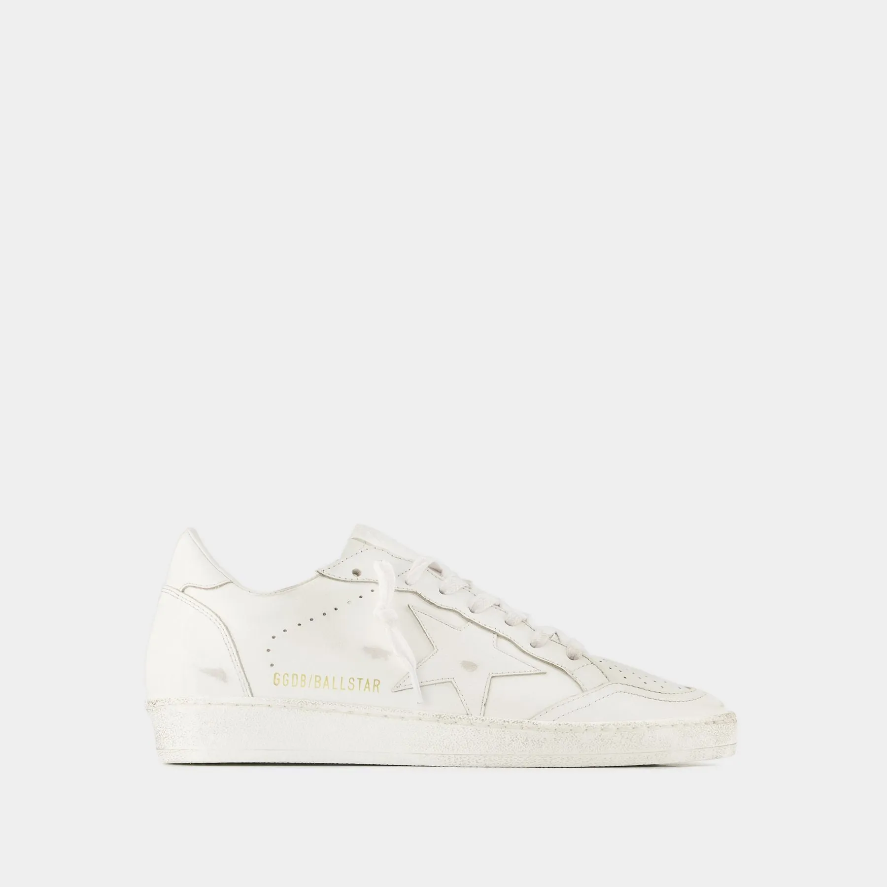 Ball Star Sneakers - Golden Goose - Optic White - Leather