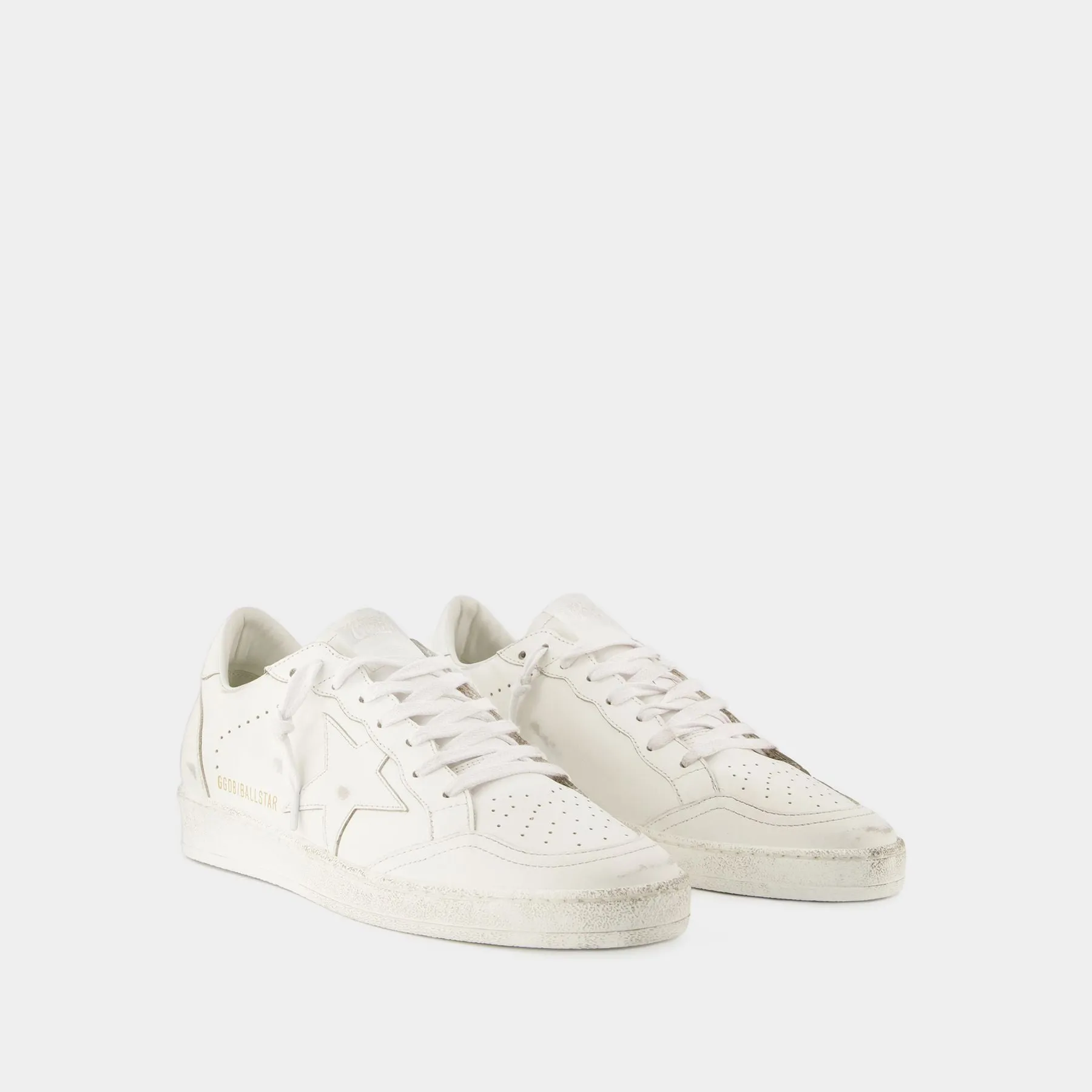 Ball Star Sneakers - Golden Goose - Optic White - Leather