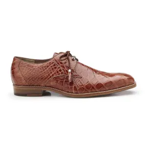 Belvedere Lago in Cognac Genuine Alligator Oxfords