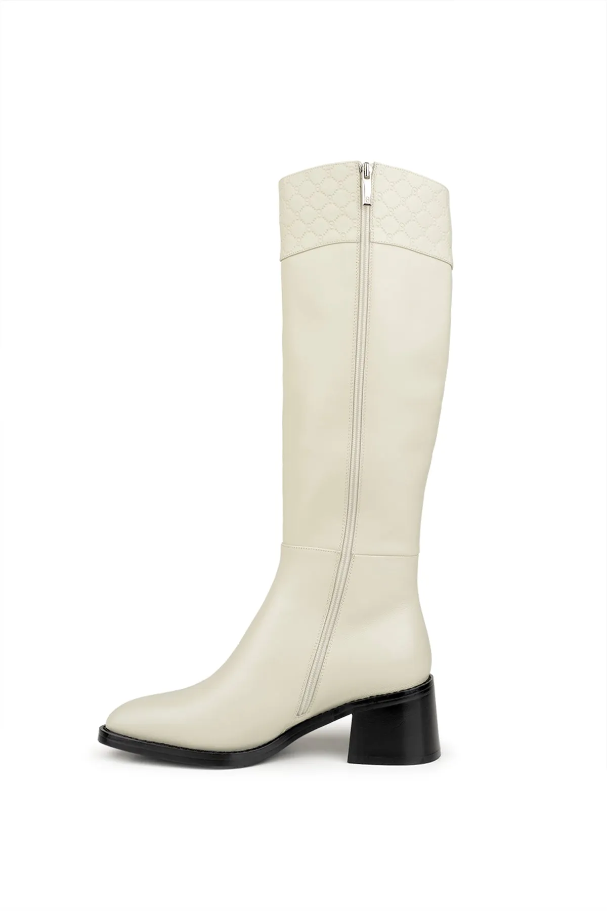 Beverly Long Boots - Bone