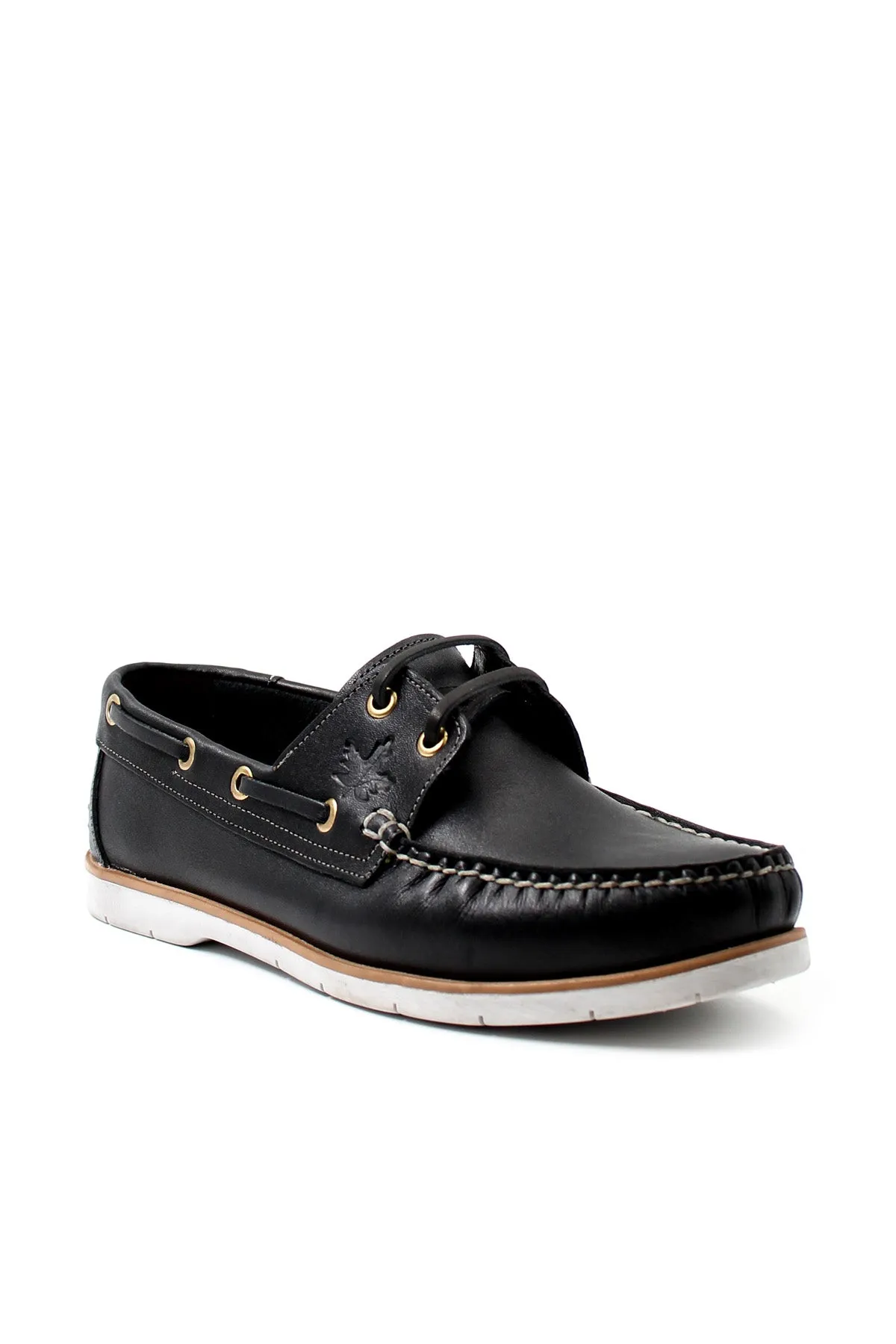 Black Leather Boat Shoes Wessi