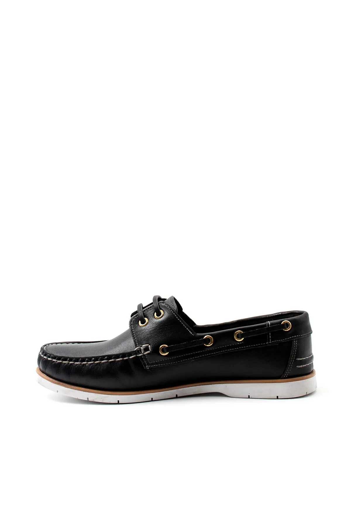 Black Leather Boat Shoes Wessi