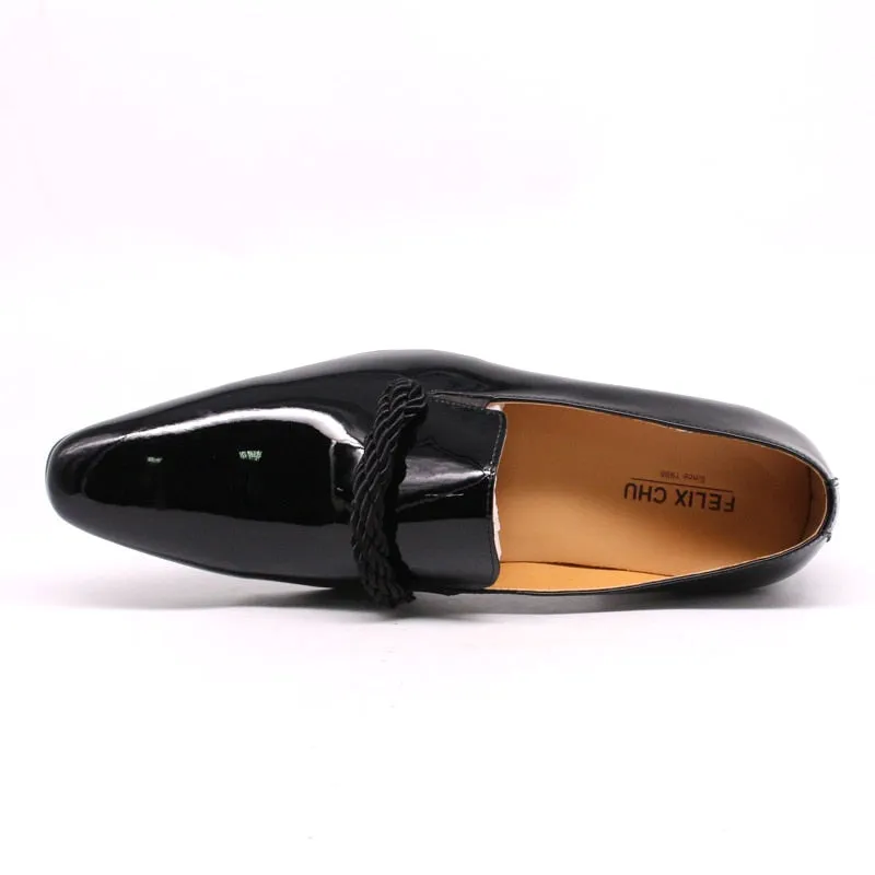 Black Patent Leather Loafers Shoes