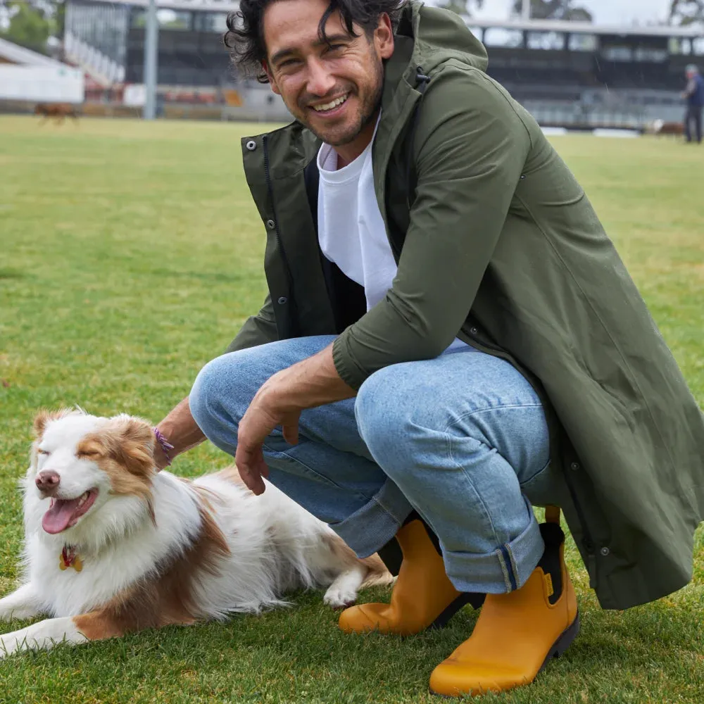 Bobbi Wellington Boot // Mustard Yellow & Black