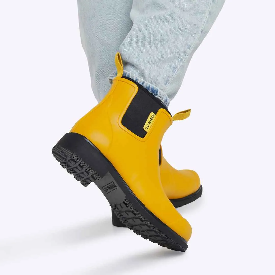 Bobbi Wellington Boot // Mustard Yellow & Black