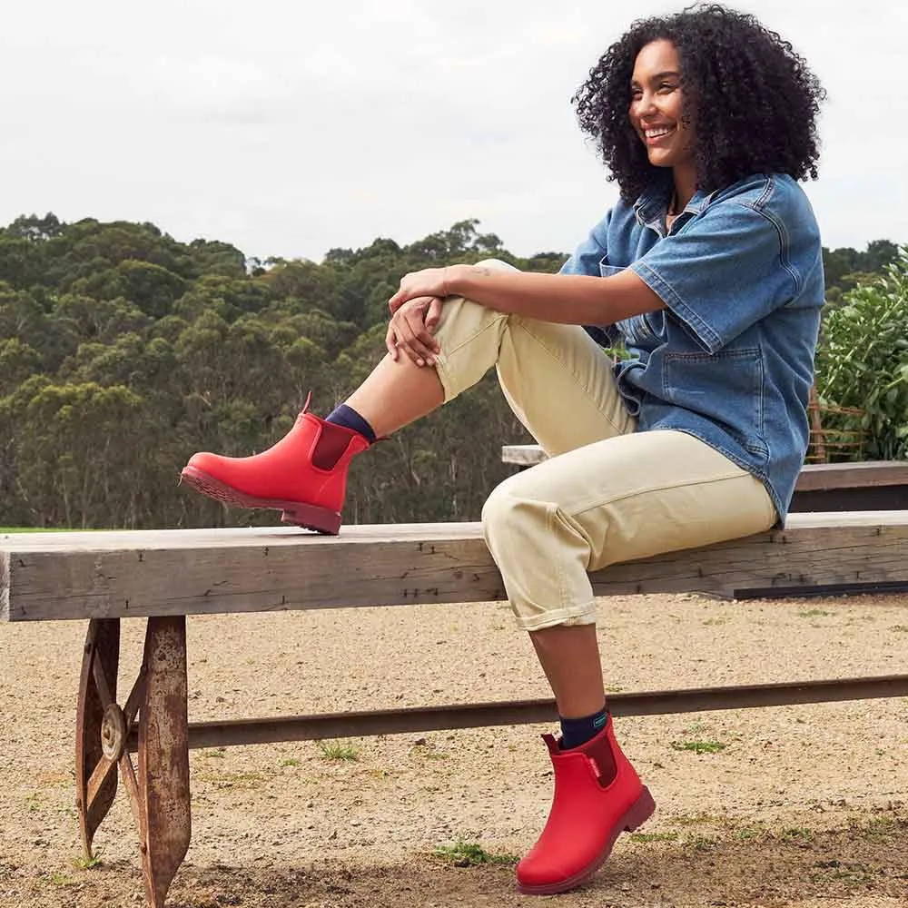 Bobbi Wellington Boot // Poppy Red