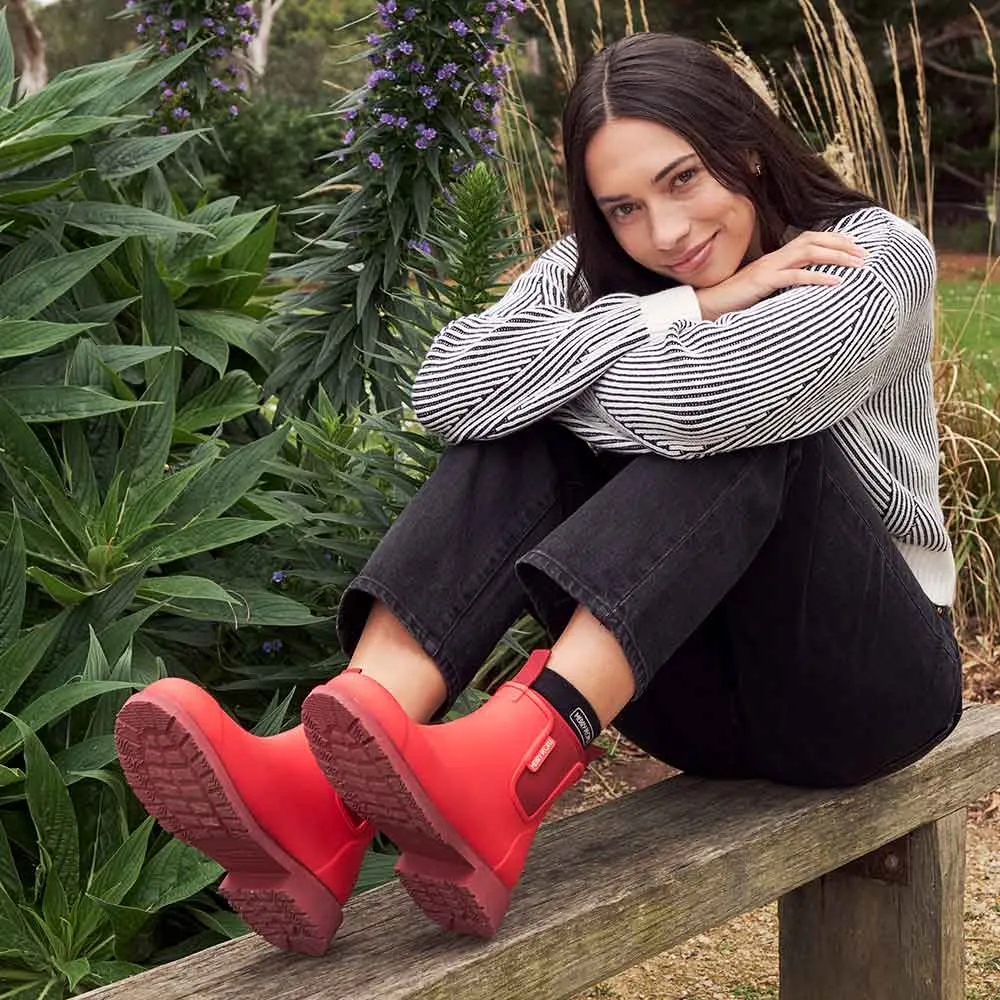 Bobbi Wellington Boot // Poppy Red