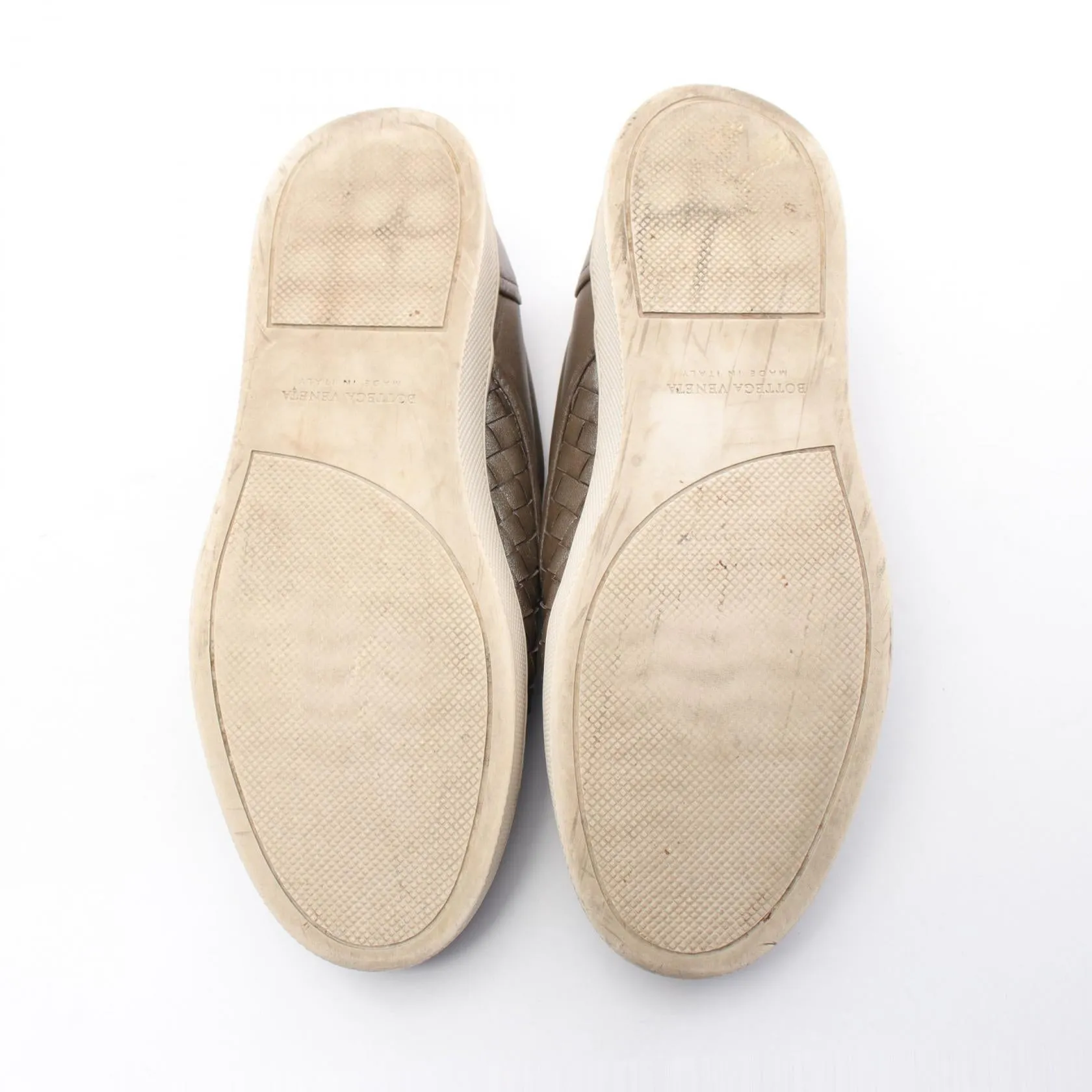 Bottega Veneta Leather Intrecciato Slip-On Shoes