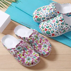 Cartoon Pattern Pillow Mules Slip On Shoes Soft Sole Buckle Belt Platform Casual Slides