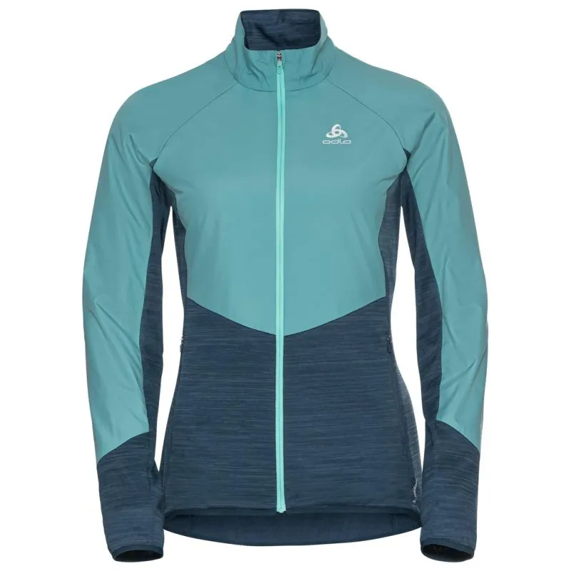 Chaqueta Odlo Run Easy Warm Hybrid (Blue wing teal - polynya) Mujer