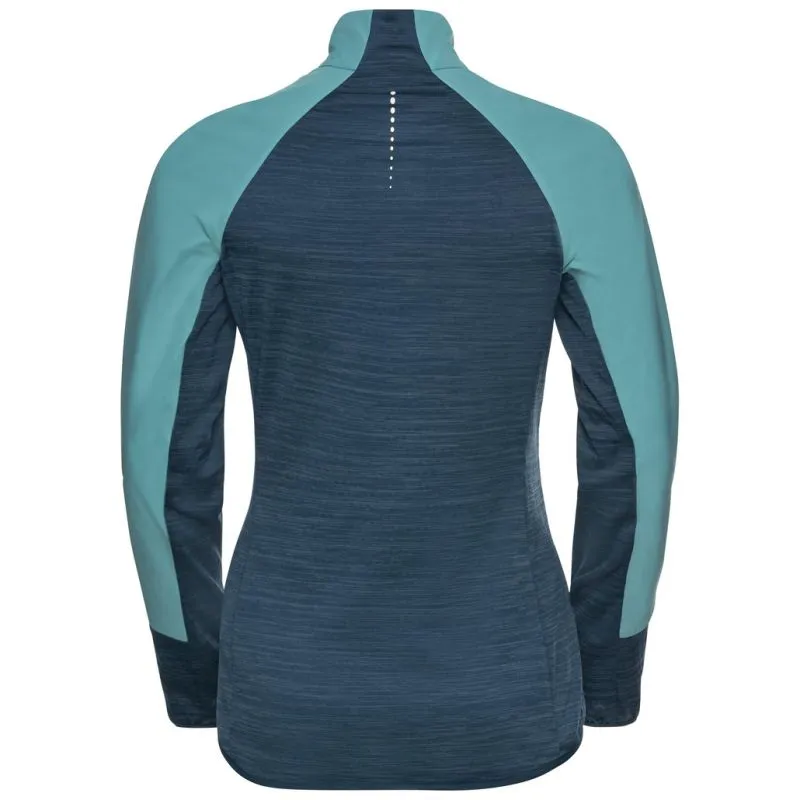 Chaqueta Odlo Run Easy Warm Hybrid (Blue wing teal - polynya) Mujer