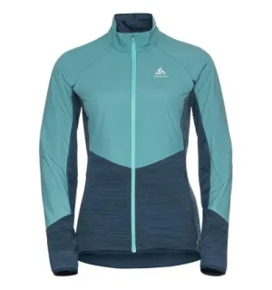 Chaqueta Odlo Run Easy Warm Hybrid (Blue wing teal - polynya) Mujer