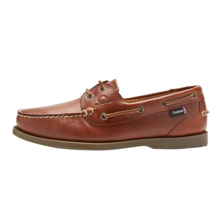 Chatham Deck II G2 Premium Leather Boat Shoes - Chestnut