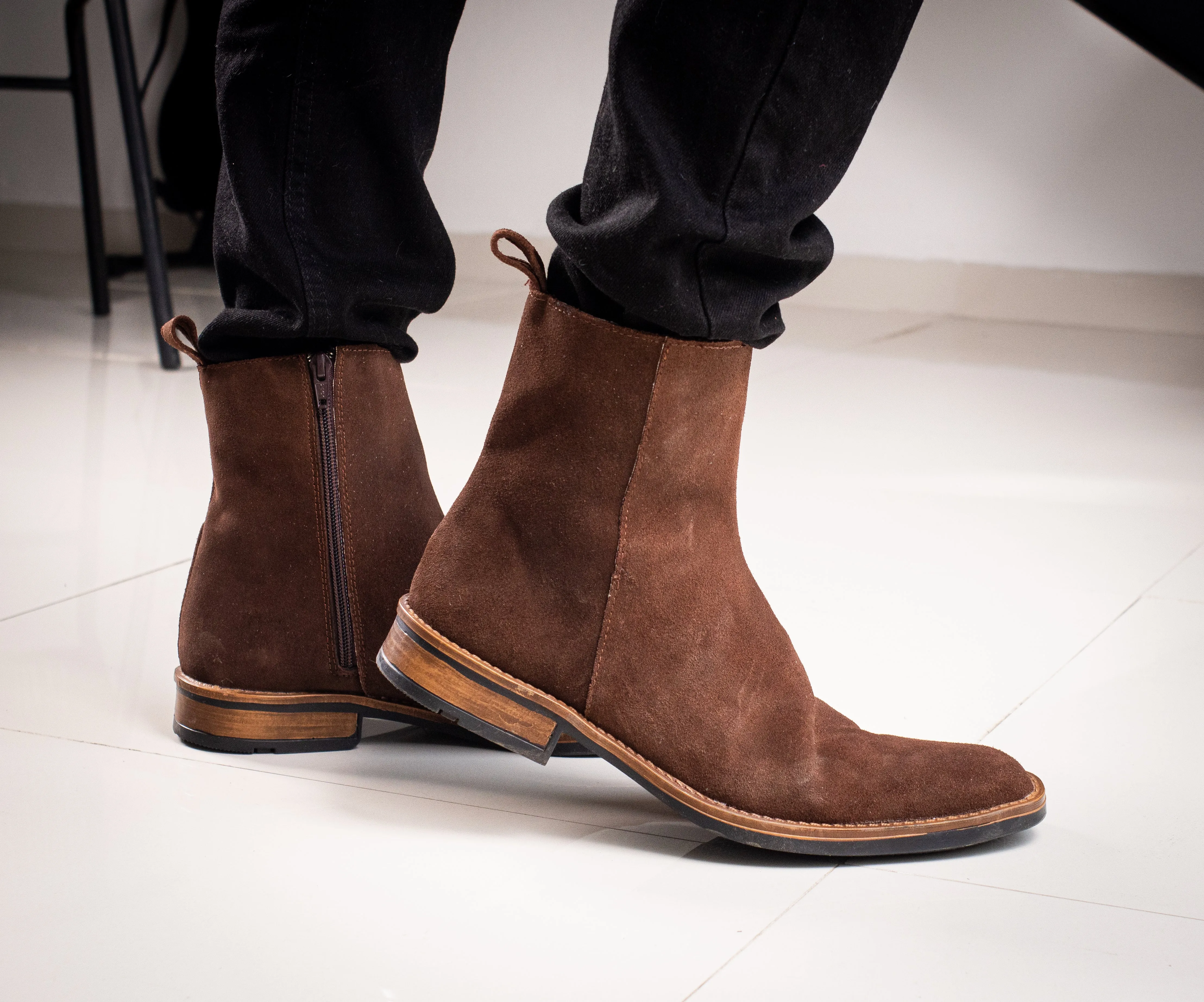 Chelsea Boots Botas Gamuza Marrón Claro