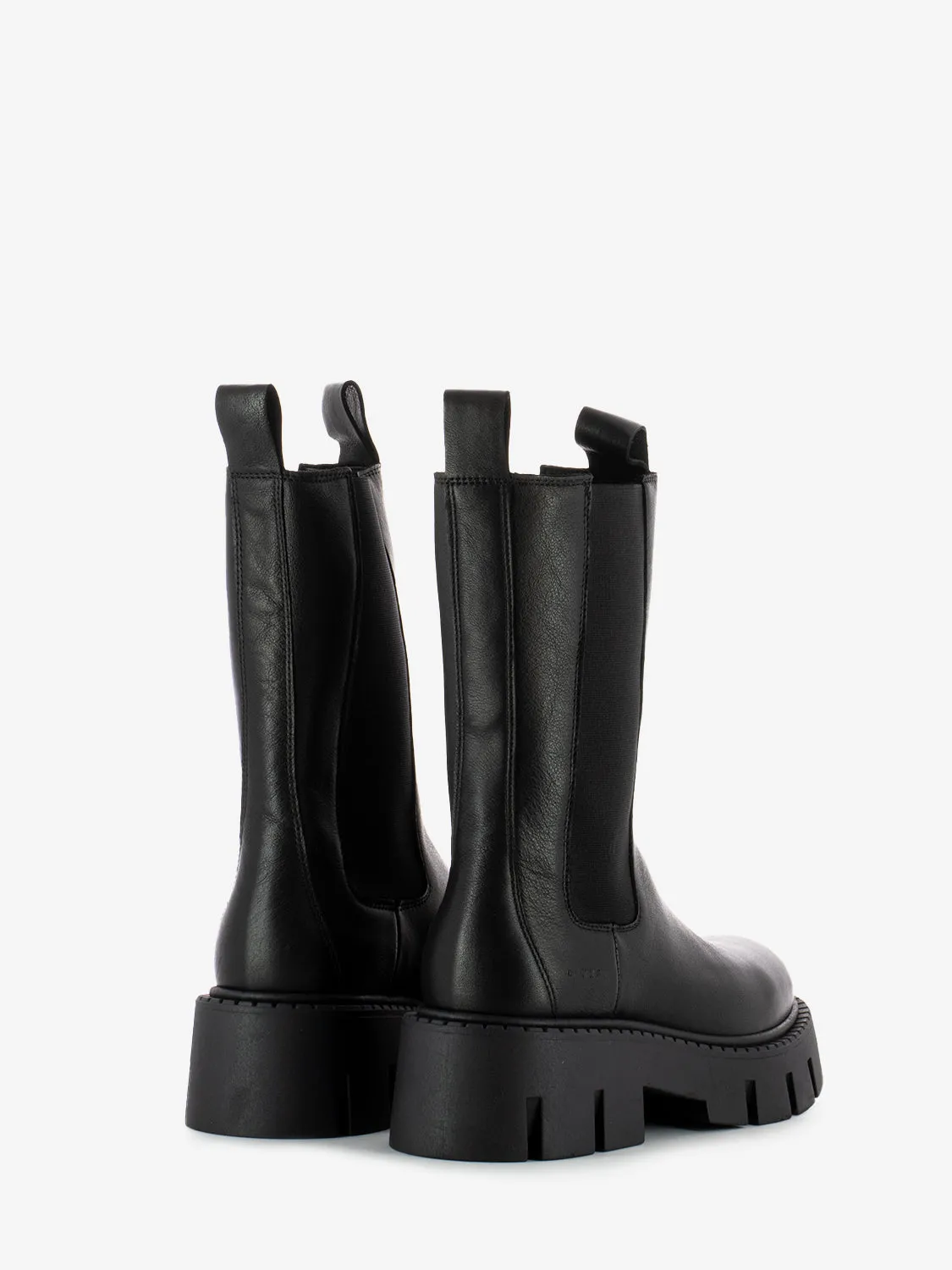 Chelsea boots platform in pelle nera