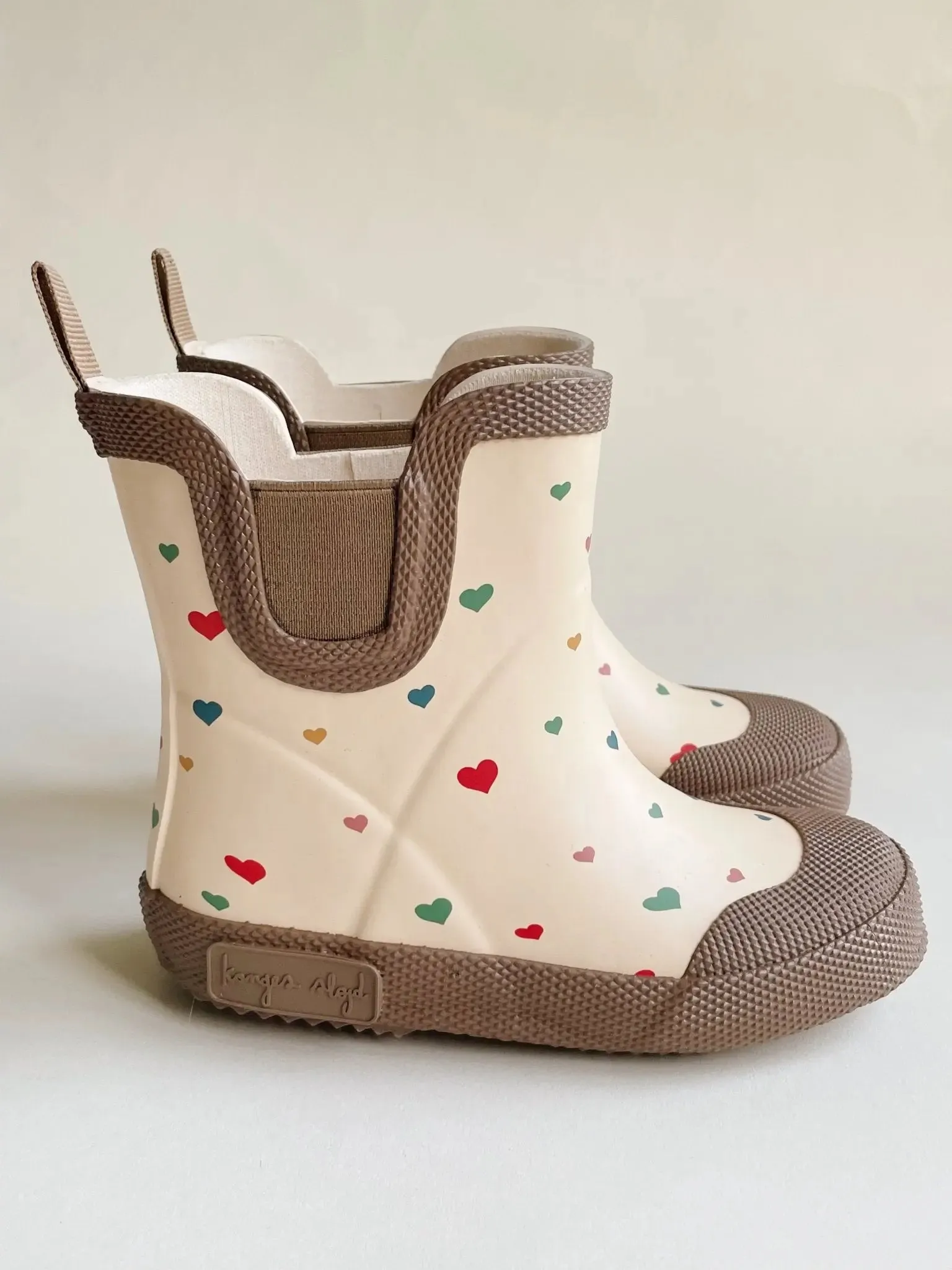 Children's Brume Welly Rain Boots - Multi Foil Hearts