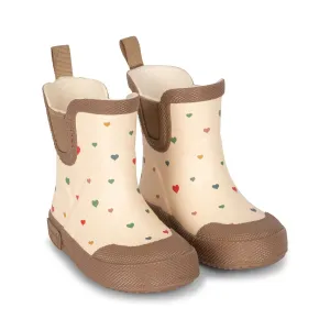 Children's Brume Welly Rain Boots - Multi Foil Hearts