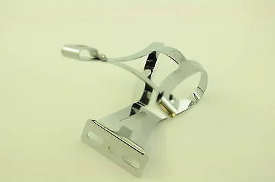 CHROME STEEL MTB BIKE TOE CLIPS DOUBLE PRONG MEDIUM-LARGE PRESENT