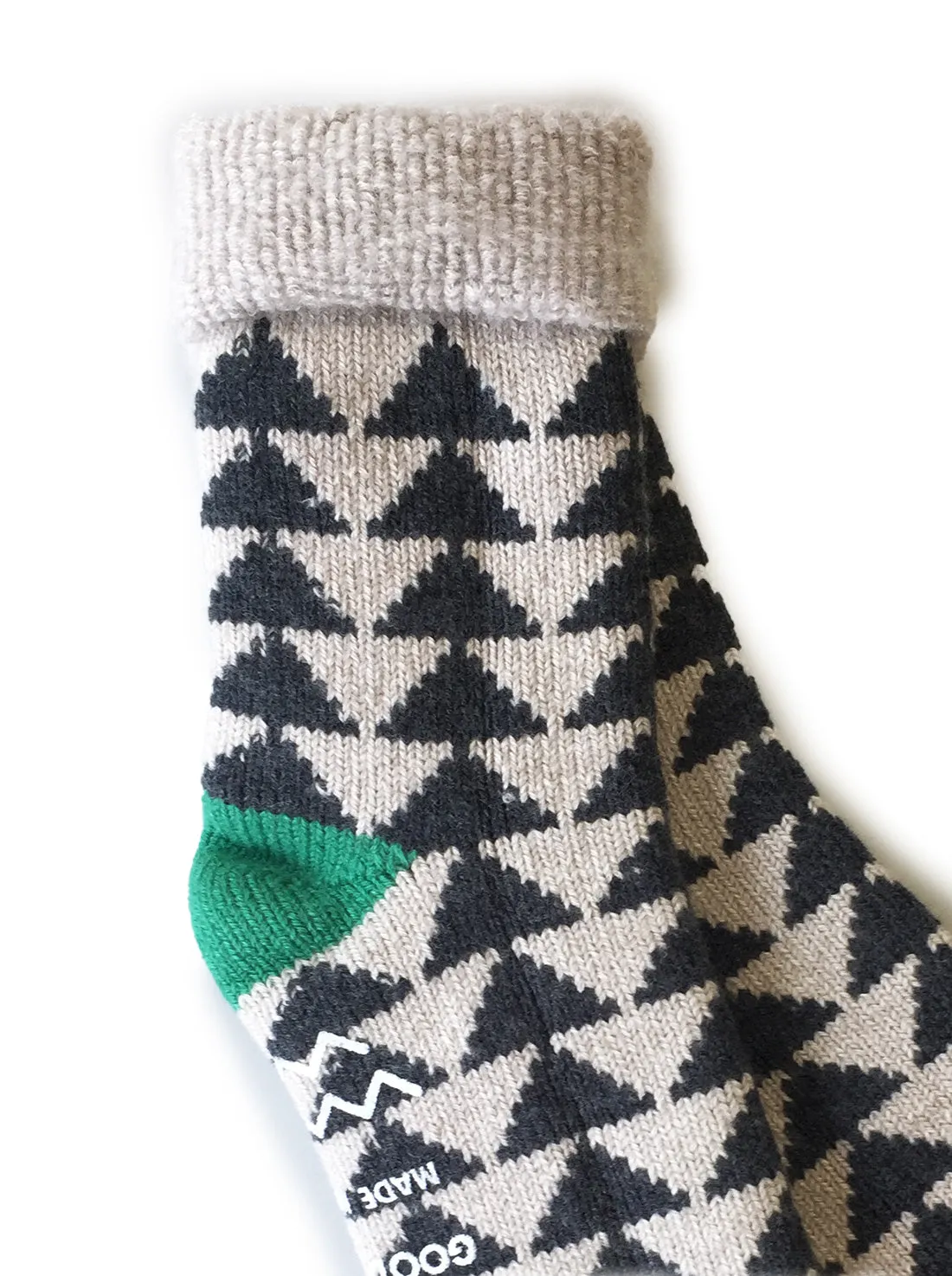 Comfy Room Socks - Charcoal / Green