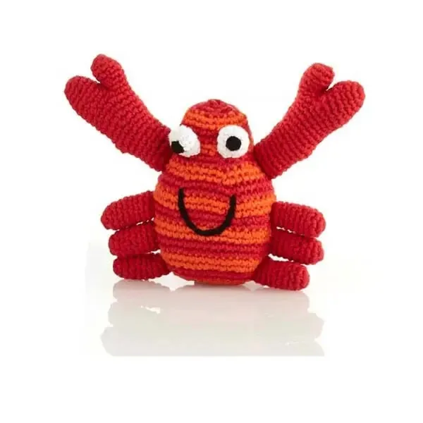 Crab Rattle Toy - Red