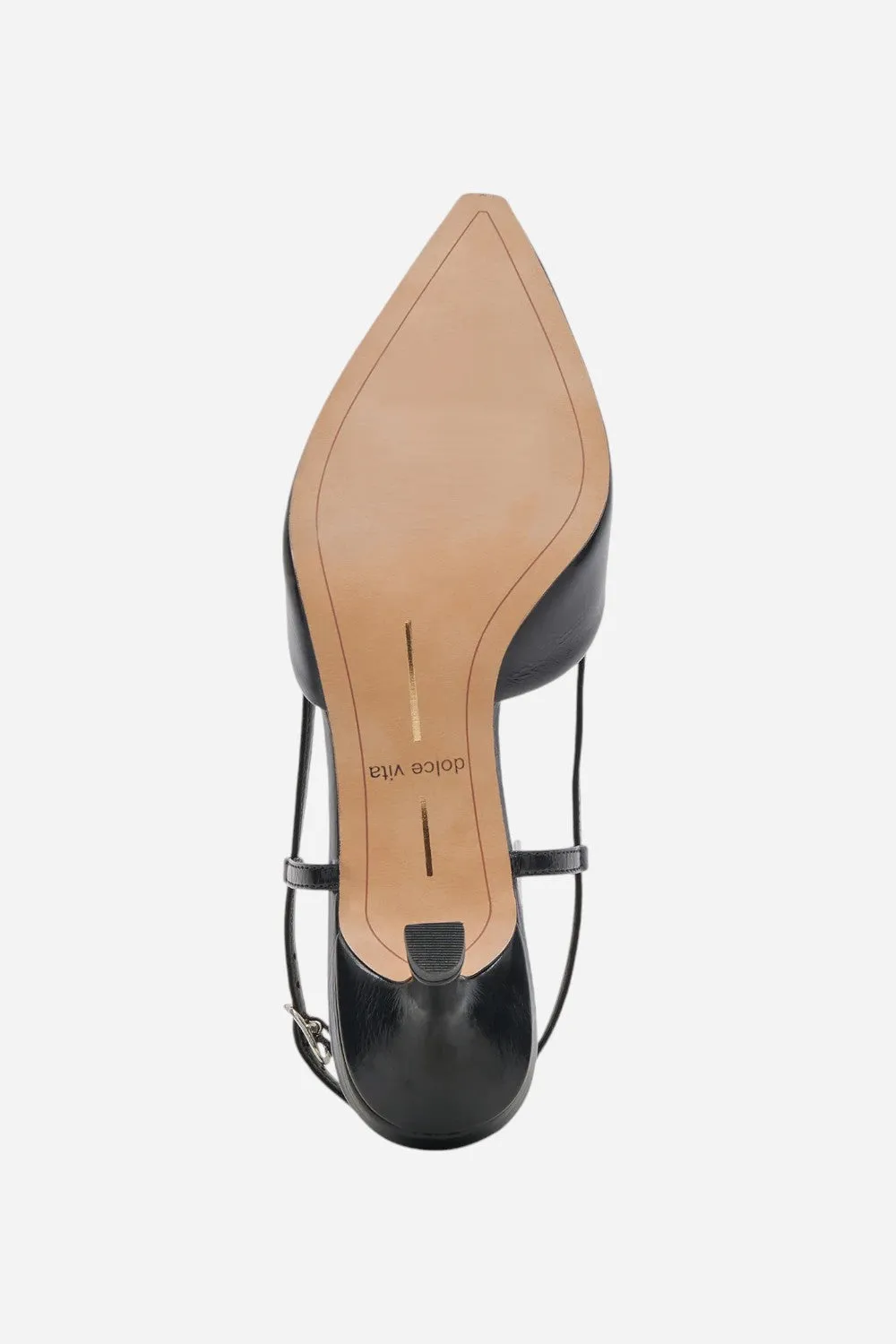 Dolce Vita Odela Heels in Midnight Crinkle Patent Leather