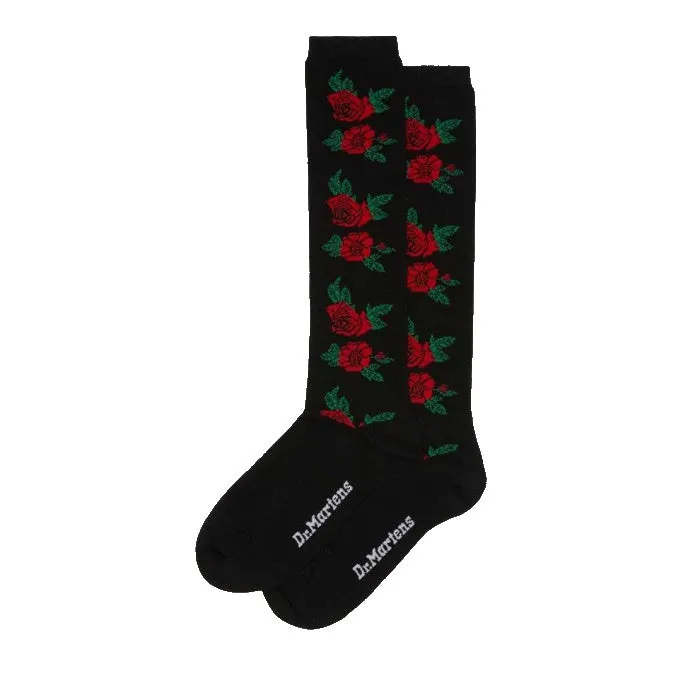 Dr Martens Vonda Roses Tall Socks for Boots or Shoes