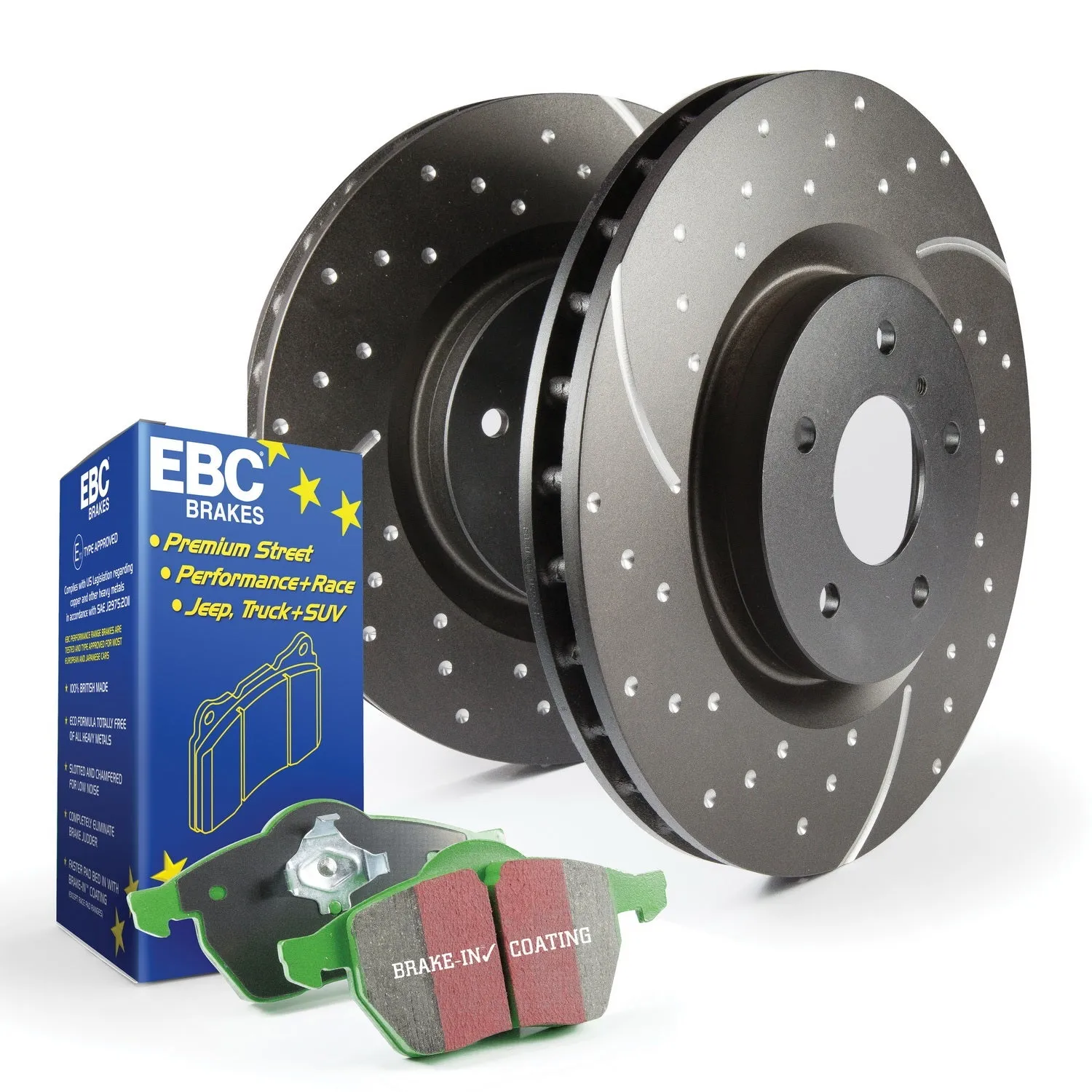 EBC Brakes S10KF1667 S10 Kits Greenstuff 2000 and GD Rotors