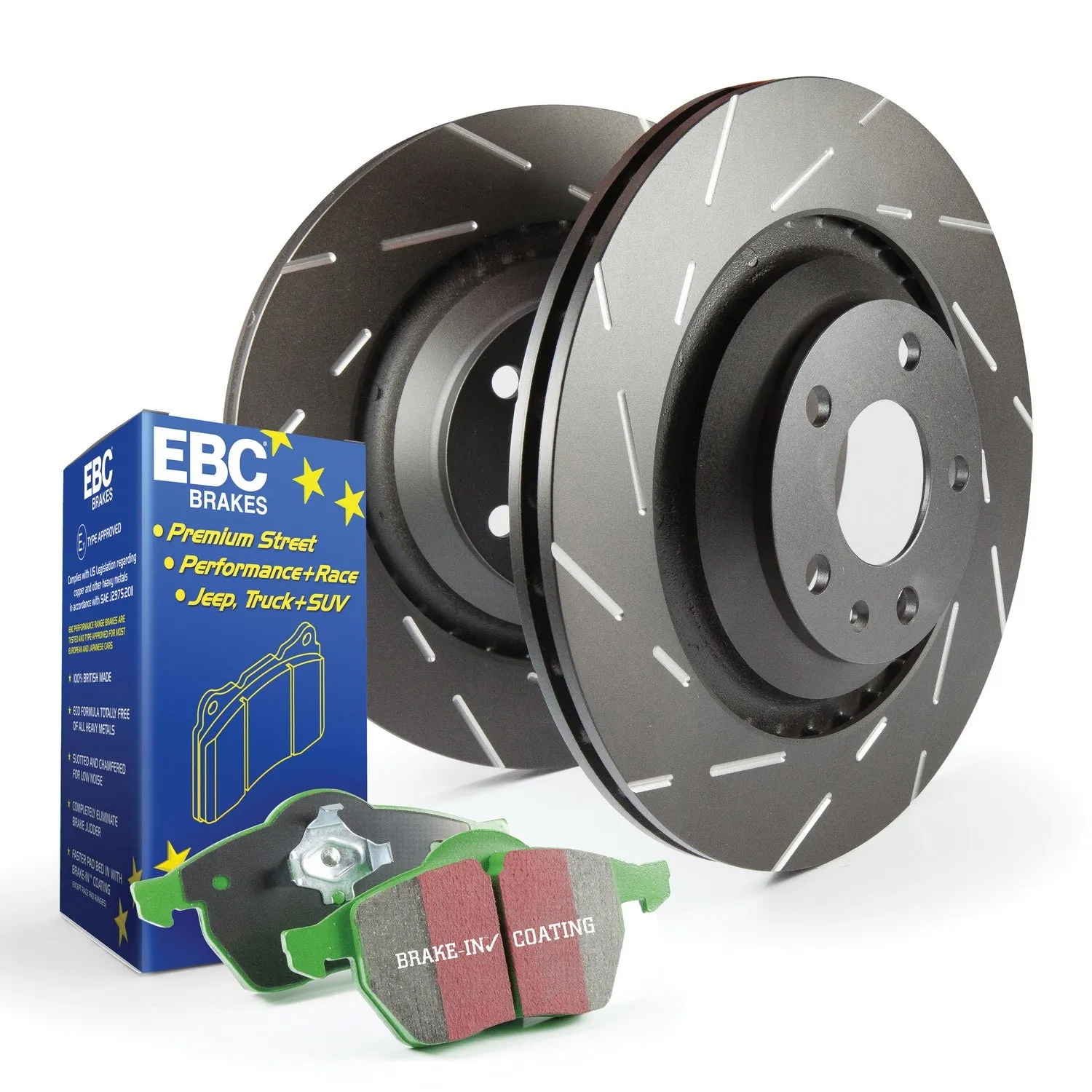 EBC Brakes S2KR2242 S2 Kits Greenstuff 2000 and USR Rotors