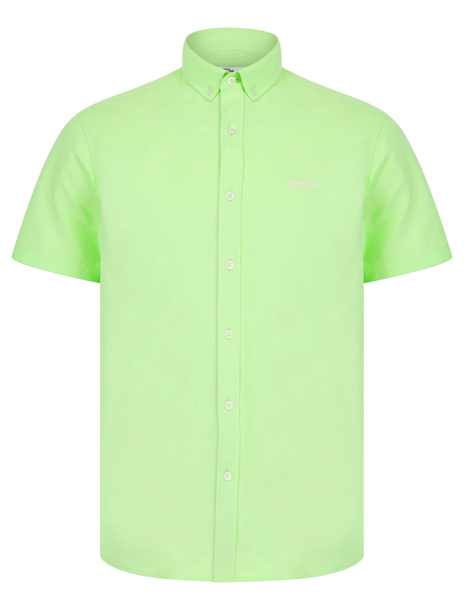 Elbury 3 Short Sleeve Cotton Twill Shirt in Patina Green - Tokyo Laundry